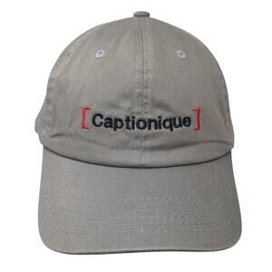 Captionique Slideback Baseball Cap Gray One Size Adjustable 6 Panel Top Level